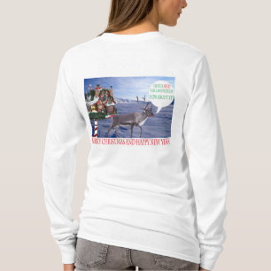T-shirt tee à manches longues pour femmes. Joyeux Noël et