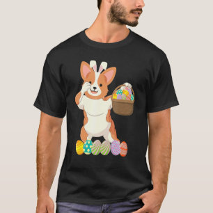T-shirt Tee Adorable Joyeuses Pâques Corgi Faisant le Dab