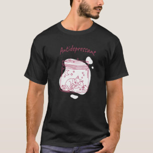 T-shirt Tee Antidépresseur en pot pour chatons mignons