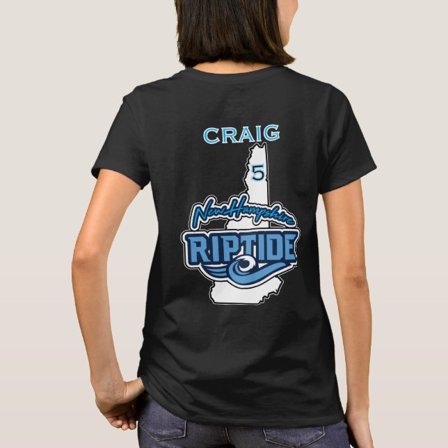 T-shirt Tee avec nom et numéro personnalisés (Dos)