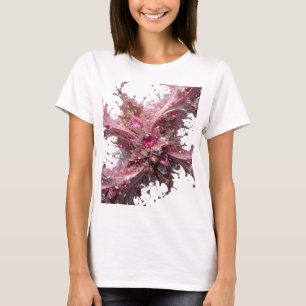 T-shirt Tee chic argent CHOCOLAT RUBIS FLEUR slogan