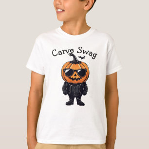 T-shirt Tee Citrouille sur mesure, mignonne Halloween scul