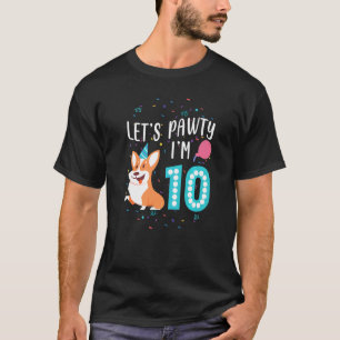 T-shirt Tee Corgi 10ème anniversaire Chien Corgi 10 Ans