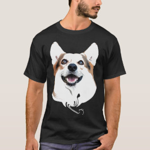 T-shirt Tee Corgi Mignon Visage de Chien Corgi Pembroke Ga