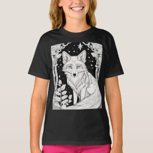 T-shirt Tee de coloriage pour enfants Aurora Fox - Carto n