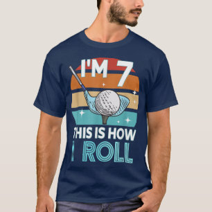 T-shirt Tee de golf d'anniversaire pour garçon de 7 ans Pa