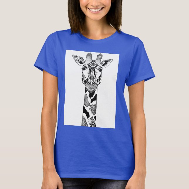 T-shirt Tee de muscle de girafe de Patchwork (Devant)