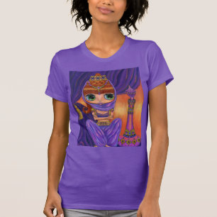 T-shirt Tee de poupée de génies mauves Big Eyes