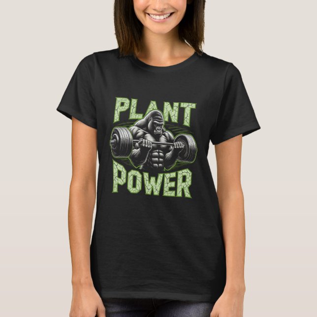T-shirt Tee De Puissance plante - Gymnase Végétarienne Et  (Devant)
