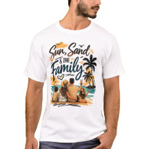 Tee de voyage de vacances en famille à la plage 20