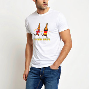 T-shirt Tee drôle de course de bière germano-britannique p