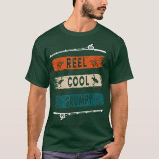 T-shirt Tee drôle de pêcheur grincheux Reel Cool Funny Fis