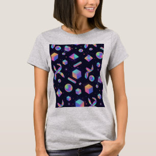 T-shirt Tee esthétique à espace géométrique 3D holographiq
