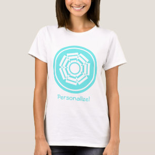 T-shirt Tee Floral Groove femmes, Turquoise