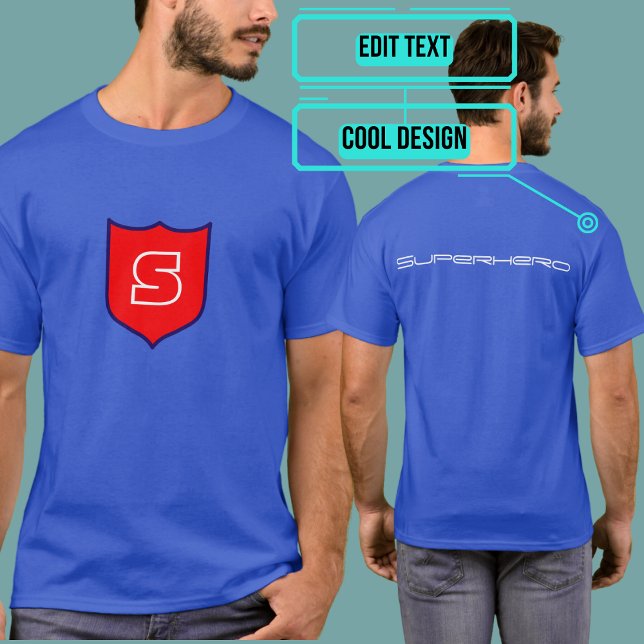 T-shirt Tee Geek Superhero Changeable Personnalisé (Please enjoy our design and see the others in the collection.)