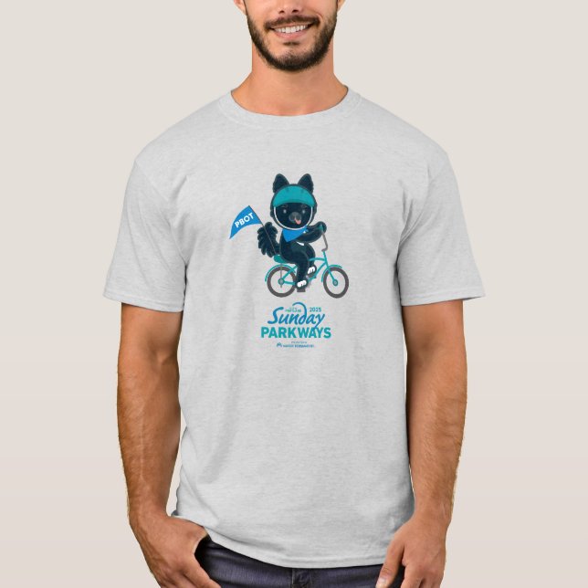 T-shirt Tee mascotte du Sunday Parkways 2025 (Devant)