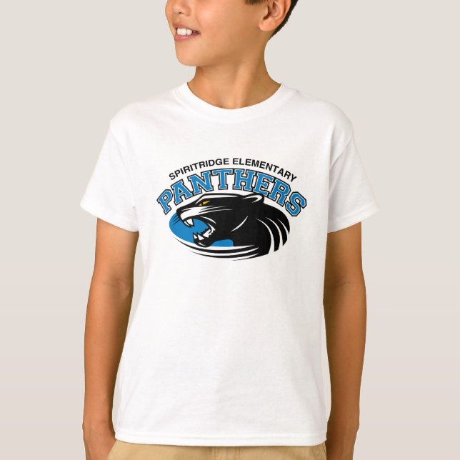 T-shirt Tee panthère moderne (blanc) (Devant)