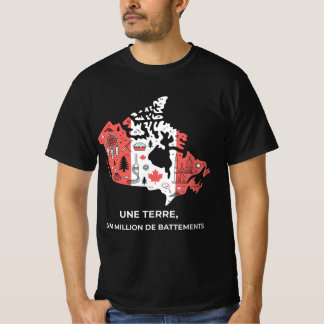 T-shirt Tee Québec : Mosaïque de Symboles Unis