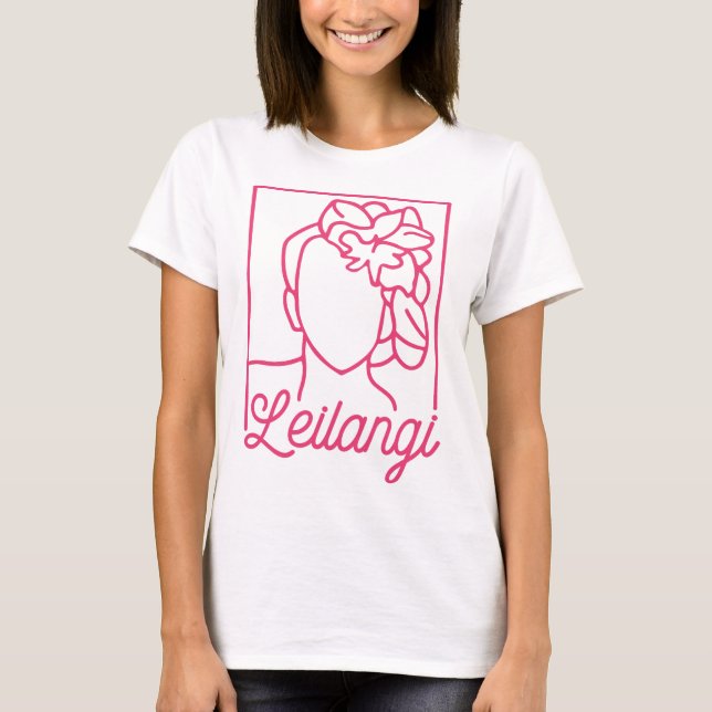 T-shirt Tee "Servant le visage" en rose (Devant)