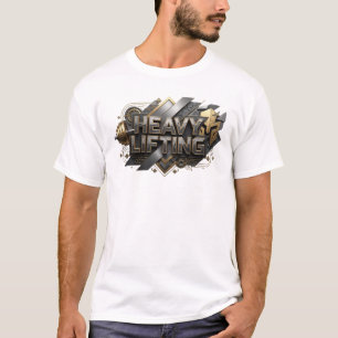 T-shirt Tee-shirt à déclaration LEVAGE LOURD Orange Crisp