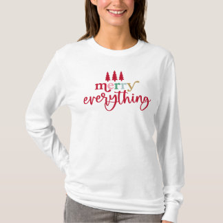 T-shirt Tee - shirt à manches longues de Noël, Joyeux tout
