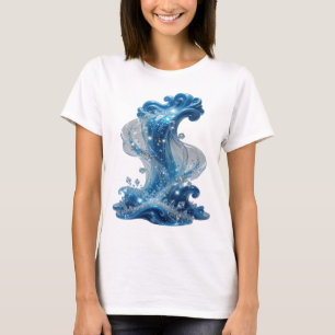 T-shirt Tee-shirt à slogan Stylish Silver WATER WAVE