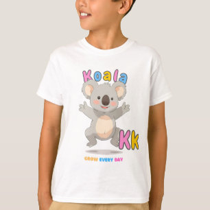 T-shirt Tee-shirt Alphabet « K représente Koala » – Grandi