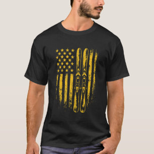 T-shirt Tee-shirt américain vintage de ski hiver montagne