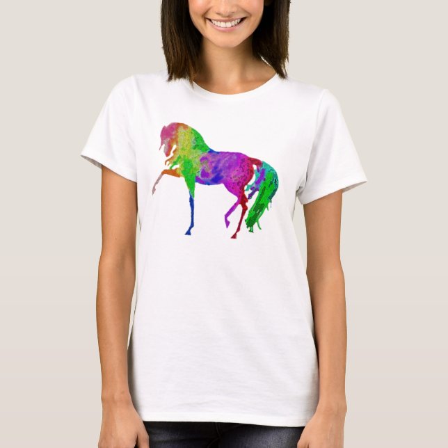 T-shirt tee - shirt amoureux du cheval (Devant)