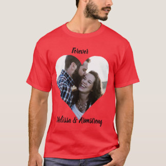 T-shirt tee-shirt amoureux personnalisées avec noms.