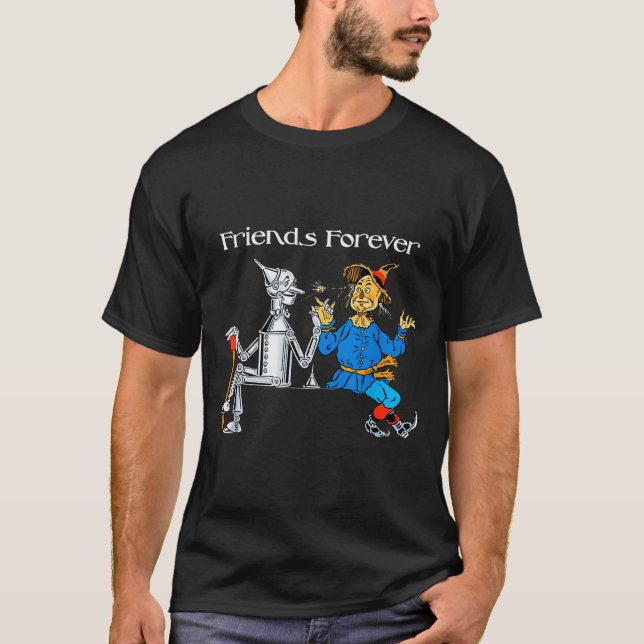 T-shirt Tee Shirt Amusant Amis Pour Toujours Magicien D'Oz (Devant)