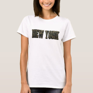 T-shirt Tee-shirt artistique orange slogan NEW YORK