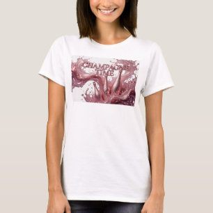 T-shirt Tee-shirt avec déclaration CHAMPAGNE TIME rouge sp