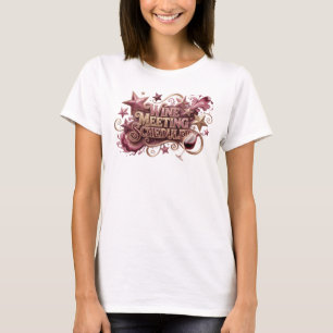T-shirt Tee-shirt avec déclaration de RÉUNION VIN Rose vif