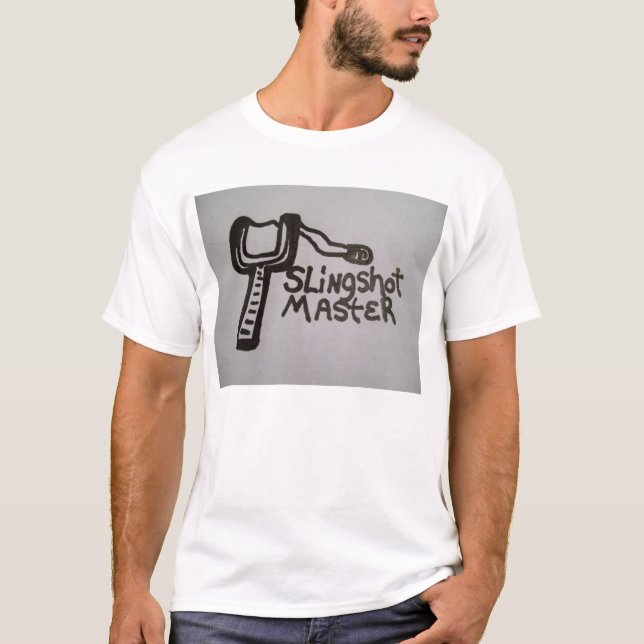 T-shirt Tee - shirt avec la conception de fronde : MAÎTRE (Devant)