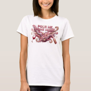 T-shirt Tee-shirt avec le slogan Bold Pink POUR MOI ENCORE