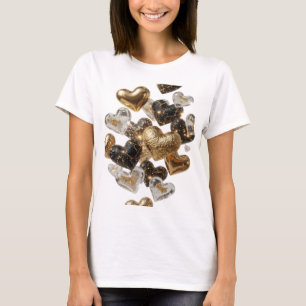 T-shirt Tee-shirt avec le slogan Cool Silver GOLDEN HEARTS