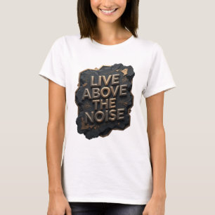 T-shirt Tee-shirt avec le slogan Playful Gold LIVE ABOVE T