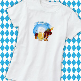 T-shirt Tee-shirt basique pour femmes Oktoberfest Dachshun