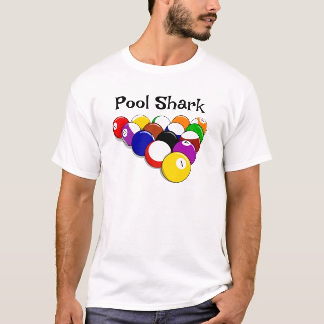 T-shirt Tee - shirt Billiard Balls Design (Devant)