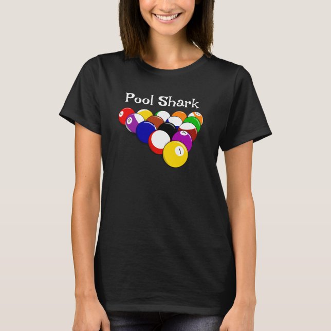 T-shirt Tee - shirt Billiard Balls Design (Devant)