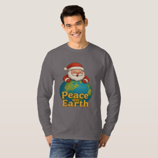 T-shirt Tee-shirt cadeau de Noël Santa Peace on Earth