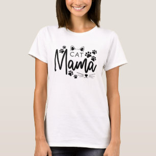 T-shirt Tee - shirt Cat Mama