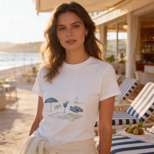 T-shirt Tee-shirt côtier de la Riviera française