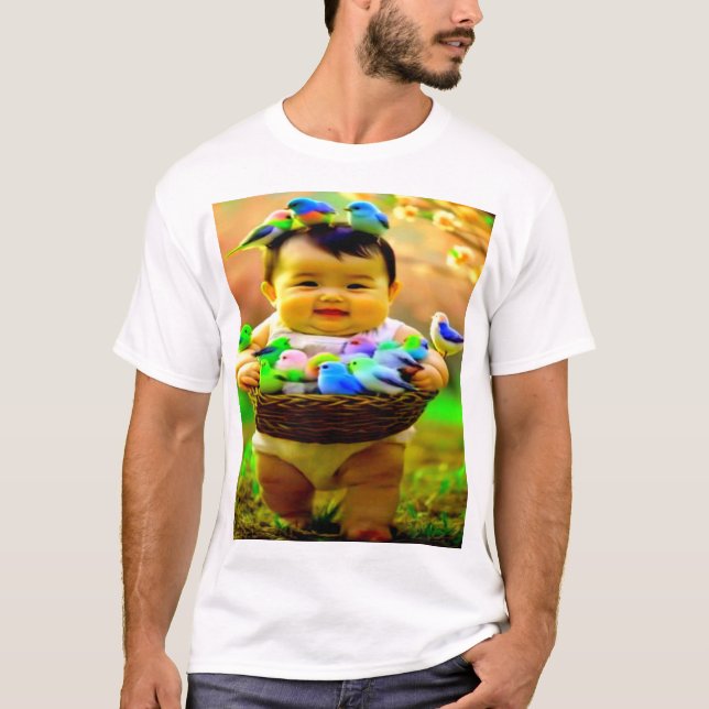 T-shirt Tee-shirt couleur design numérique pour hommes - P (Devant)