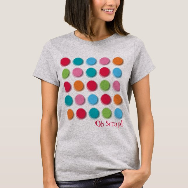 T-shirt Tee-shirt couleur flou Dots colorés amusant person (Devant)