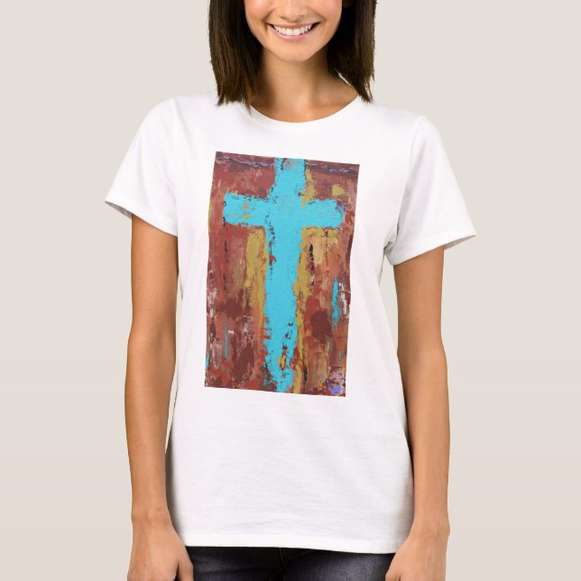 T-shirt Tee - shirt croisé de dames de foi (Devant)