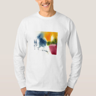 T-shirt Tee - shirt d'aquarelle de poinçon