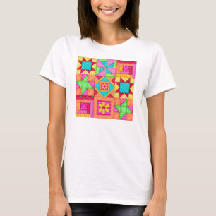 T-shirt Tee - shirt d'art de blocs de surfaces composées