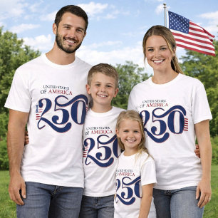 T-shirt Tee-shirt de célébration des 250 ans des États-Uni